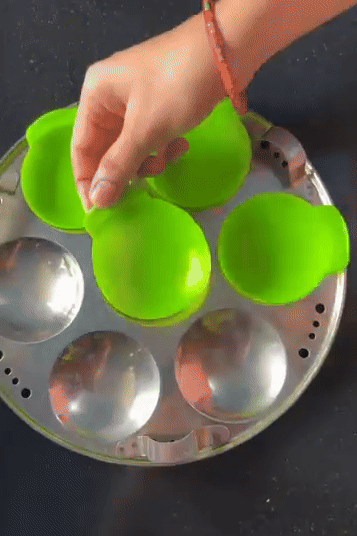 Silicone Idli Steamer Liners : Eco-Friendly & Mess-Free Cooking (Pack of 16)