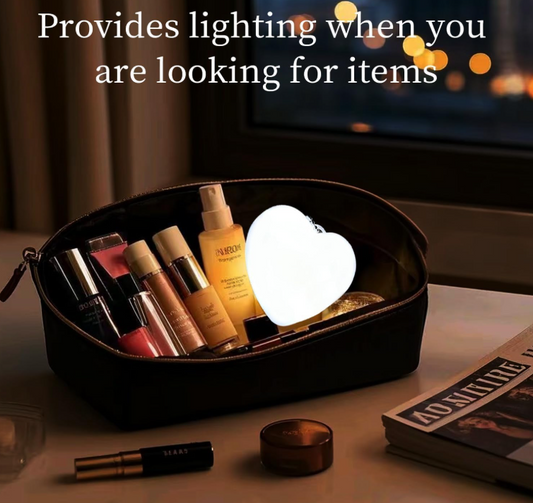 Glow-in-the-Dark Heart LED Keychain – Rechargeable Bag Charm & Emergency Light